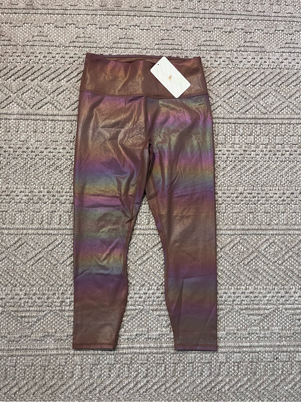 Fabletics High-Waisted Iridescent Luxe 7/8 Leggings